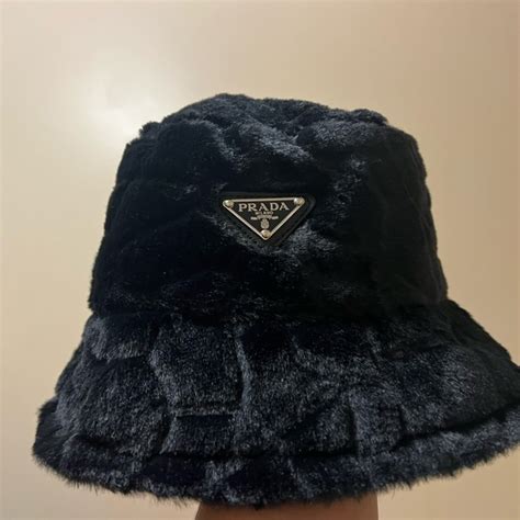 prada chapeu|fluffy bucket hat Prada.